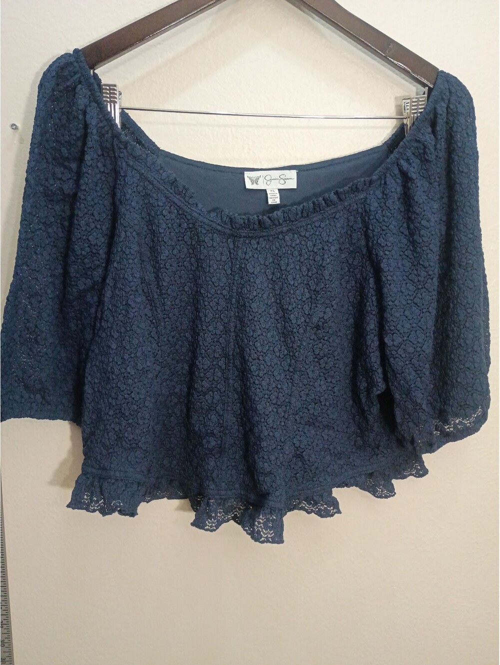 Jessica Simpson Navy Blue Lace Blouse XL